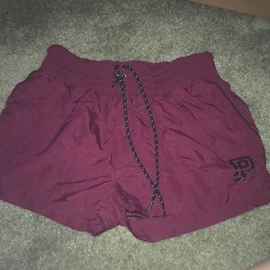 PINK burgundy high waisted athletic shorts